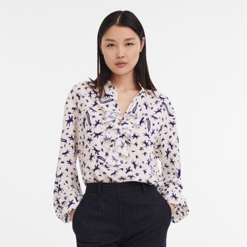 Ivory Longchamp Blouse | SN-LCMP48696