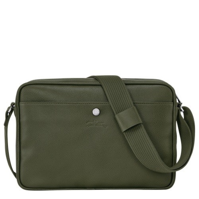 Khaki Longchamp Le Foulonné M Camera Bag | SN-LCMP49101