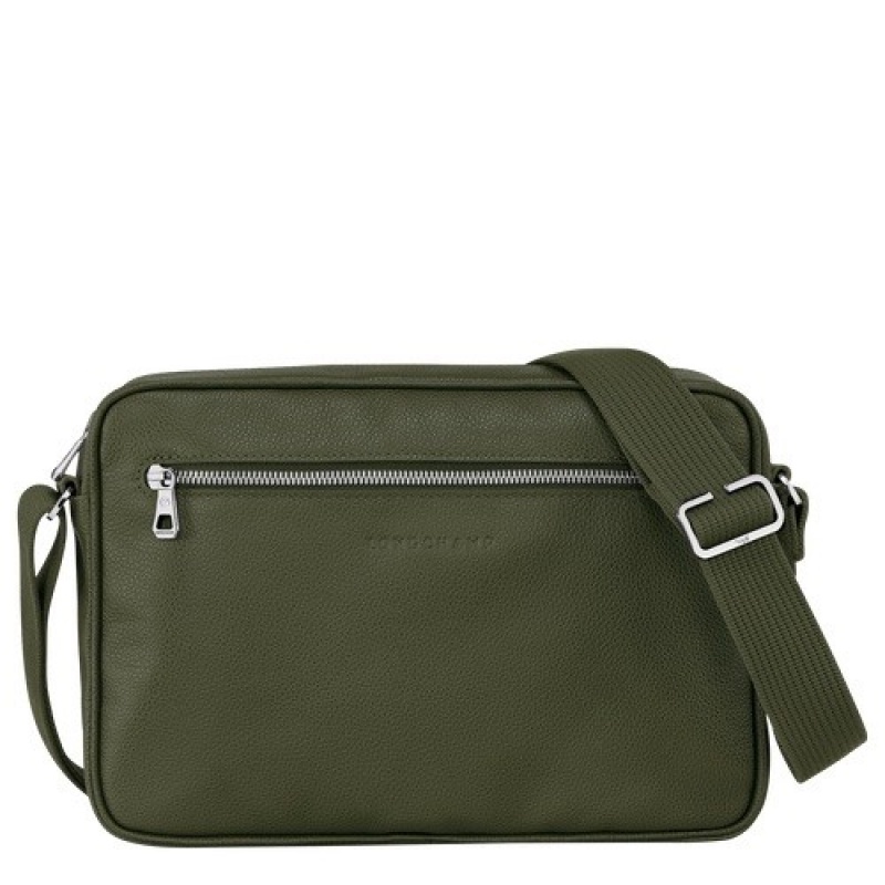 Khaki Longchamp Le Foulonné M Camera Bag | SN-LCMP49101