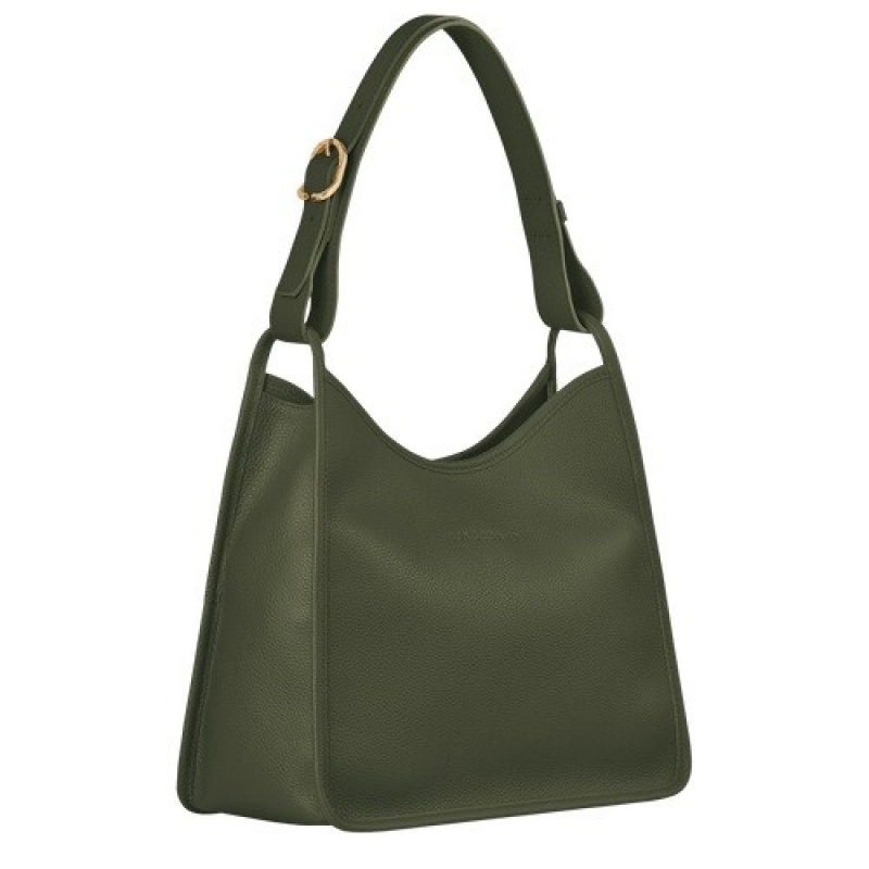 Khaki Longchamp Le Foulonné M Hobo Bag | SN-LCMP48060