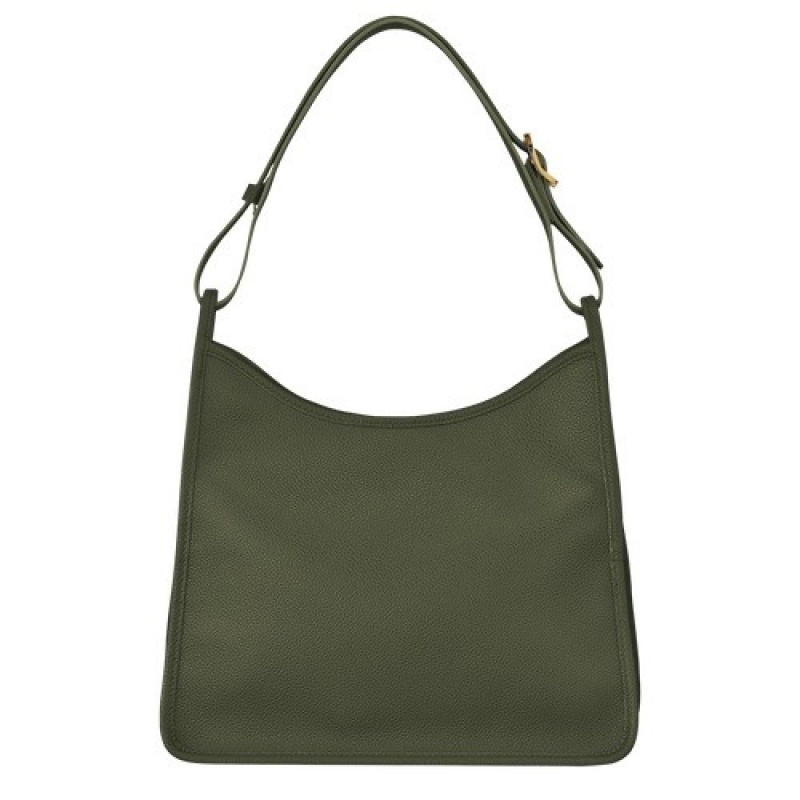 Khaki Longchamp Le Foulonné M Hobo Bag | SN-LCMP48060