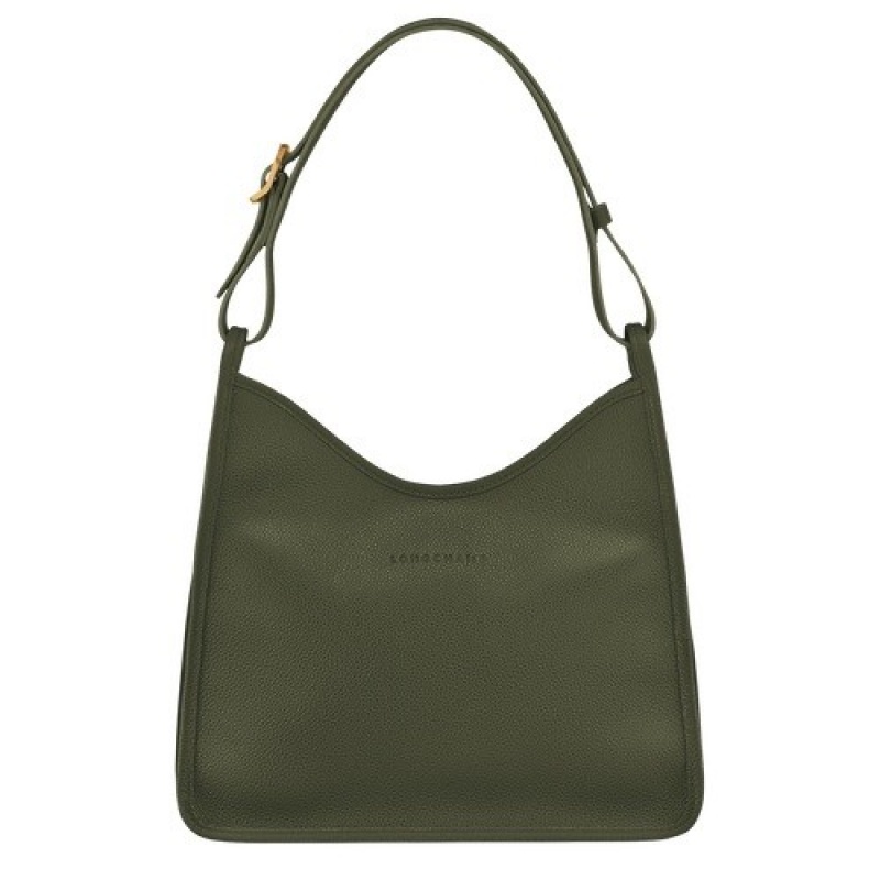 Khaki Longchamp Le Foulonné M Hobo Bag | SN-LCMP48060