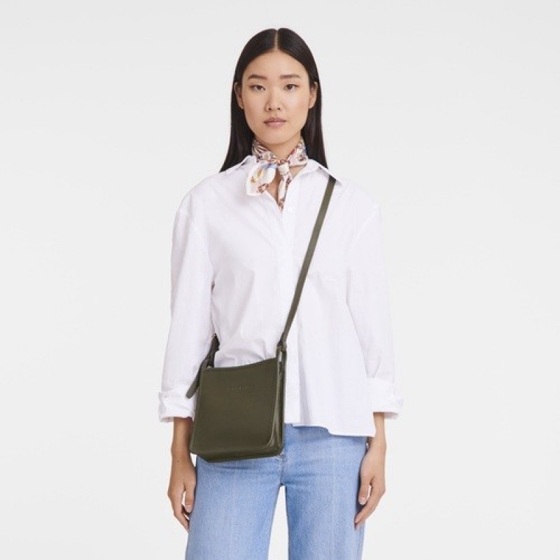 Khaki Longchamp Le Foulonné S Crossbody Bag | SN-LCMP47927