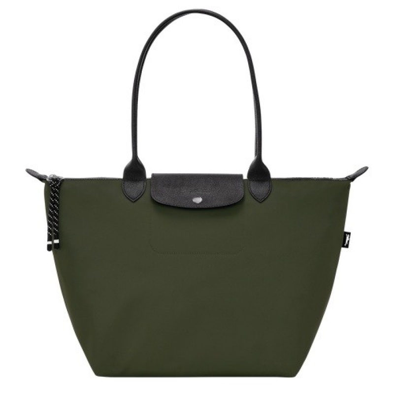 Khaki Longchamp Le Pliage Energy L Tote Bag | SN-LCMP48031