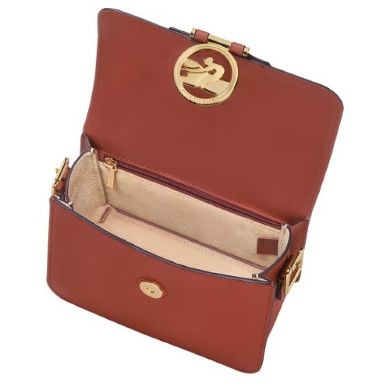 Mahogany Longchamp Box-trot S Crossbody Bag | SN-LCMP47853