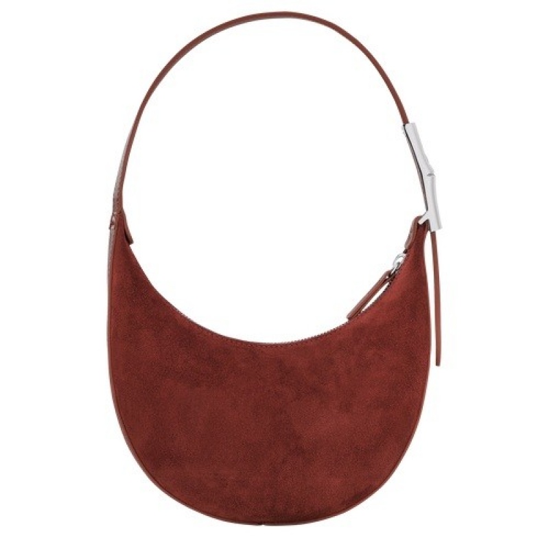 Mahogany Longchamp Roseau Essential S Hobo Bag | SN-LCMP47961