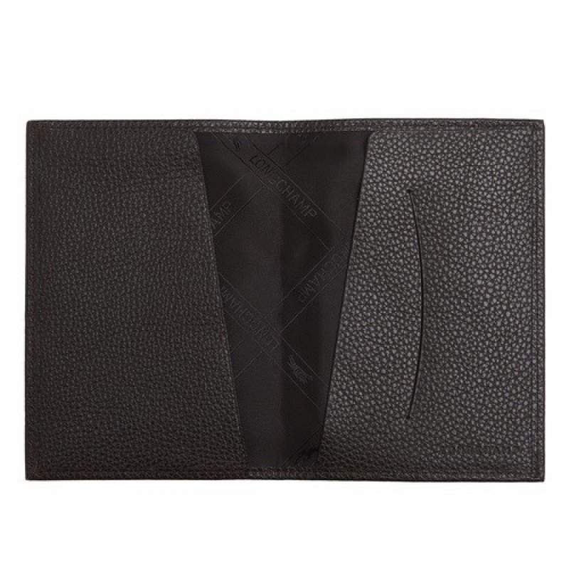 Mocha Longchamp Le Foulonné Passport Cover | SN-LCMP48581