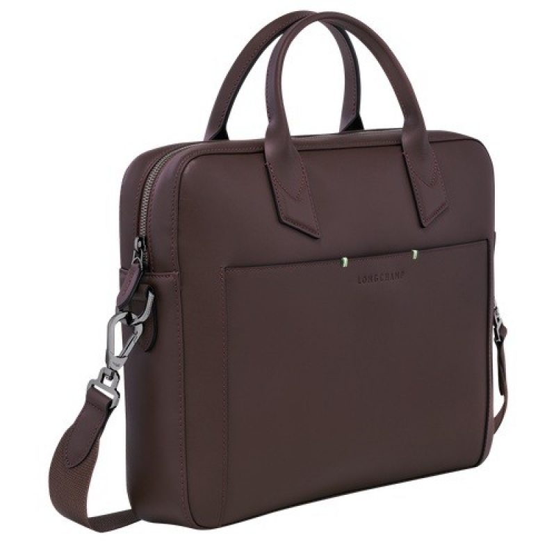 Mocha Longchamp Sur Seine Briefcase | SN-LCMP49039