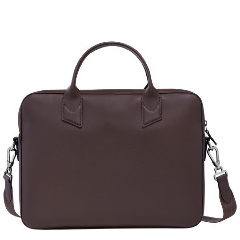 Mocha Longchamp Sur Seine Briefcase | SN-LCMP49039