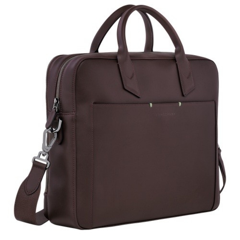 Mocha Longchamp Sur Seine M Briefcase | SN-LCMP49037