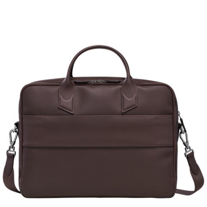 Mocha Longchamp Sur Seine M Briefcase | SN-LCMP49037