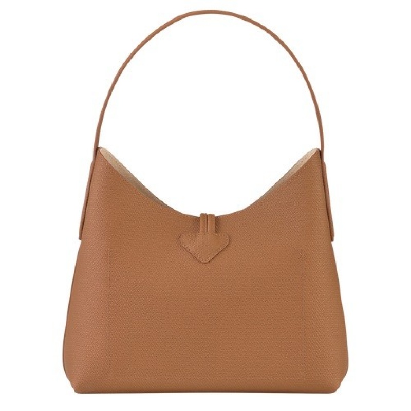 Natural Longchamp Roseau M Hobo Bag | SN-LCMP47997