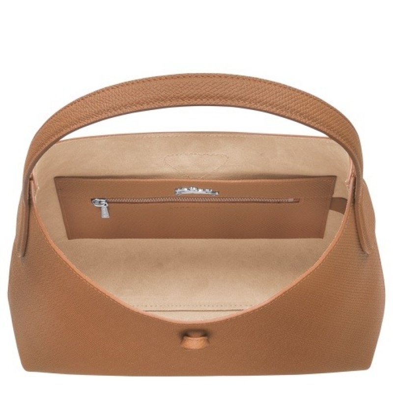 Natural Longchamp Roseau M Hobo Bag | SN-LCMP47997