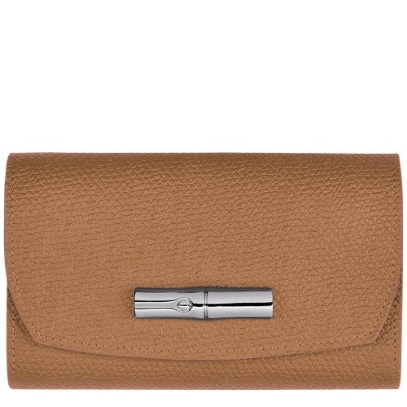 Natural Longchamp Roseau Wallet | SN-LCMP48291