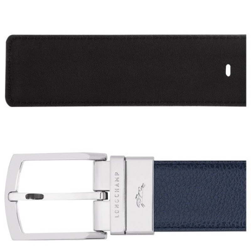 Navy/Black Longchamp Le Foulonné Men's Belt | SN-LCMP49452