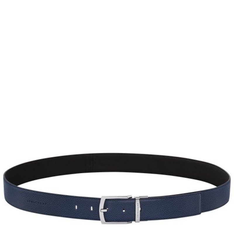 Navy/Black Longchamp Le Foulonné Men\'s Belt | SN-LCMP49452