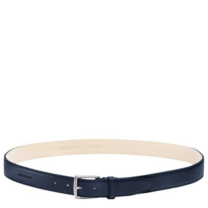 Navy Longchamp Le Foulonné Men\'s Belt | SN-LCMP49429