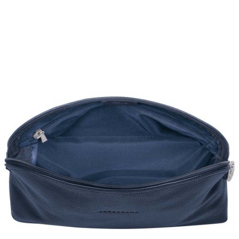 Navy Longchamp Le Foulonné Toiletry Case | SN-LCMP49388