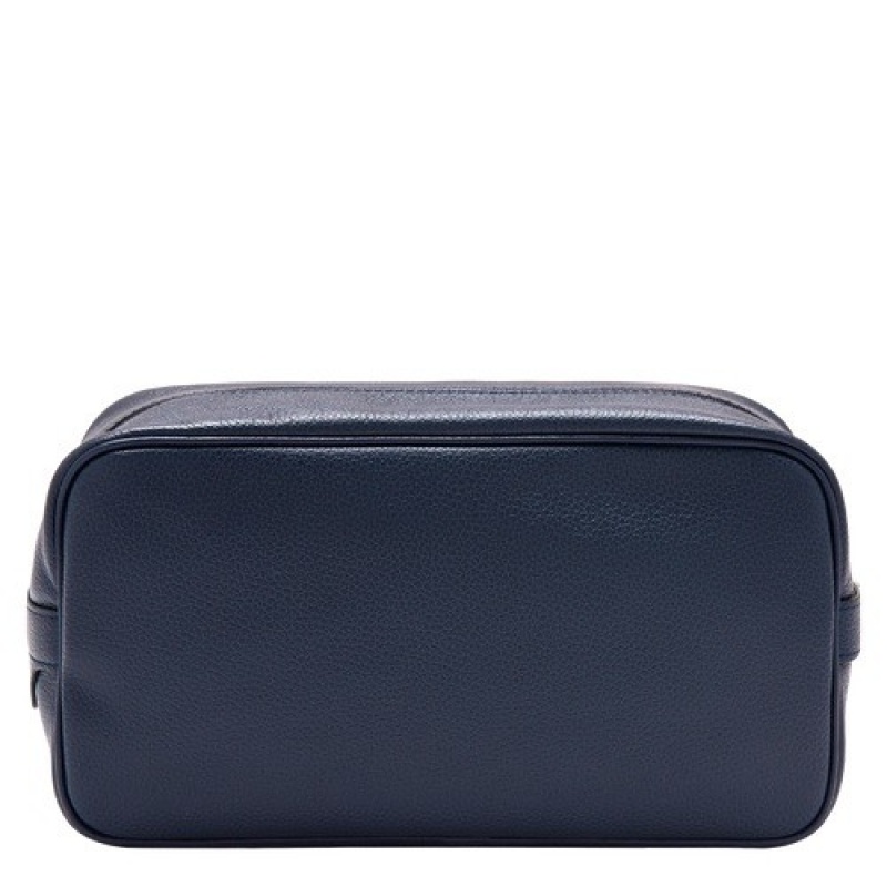 Navy Longchamp Le Foulonné Toiletry Case | SN-LCMP49391