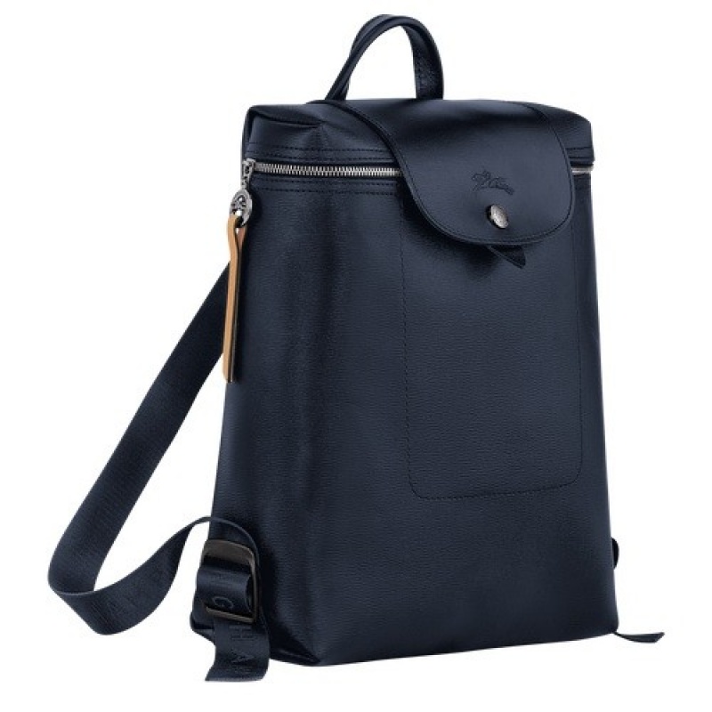 Navy Longchamp Le Pliage City M Backpack | SN-LCMP49106