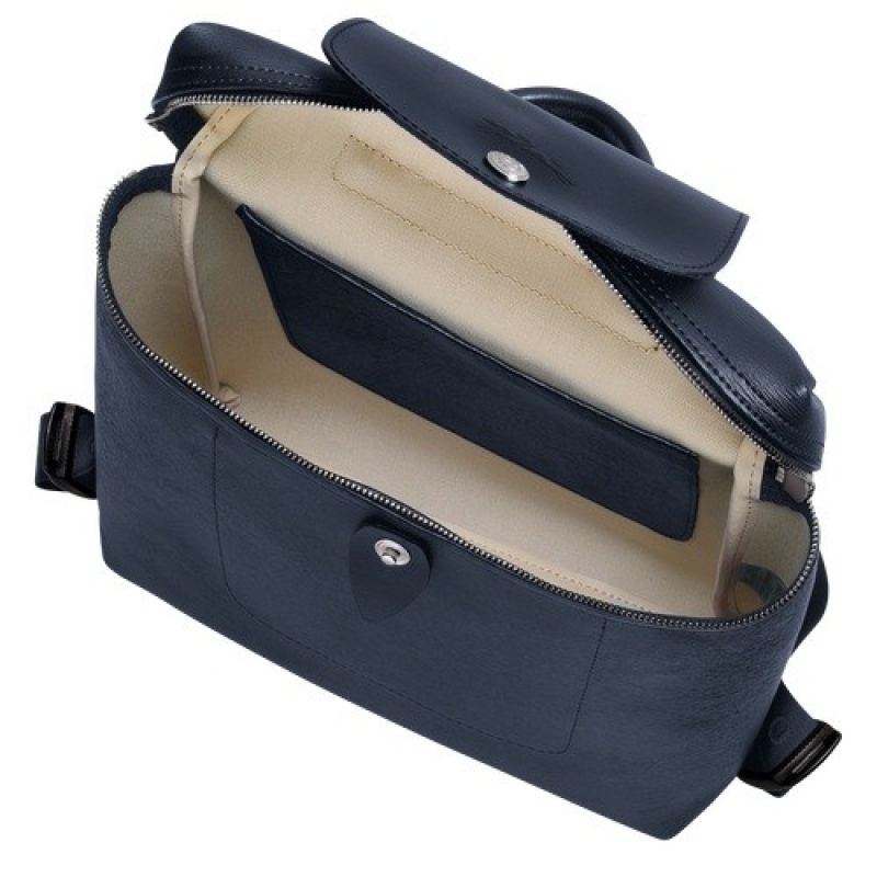 Navy Longchamp Le Pliage City M Backpack | SN-LCMP49106