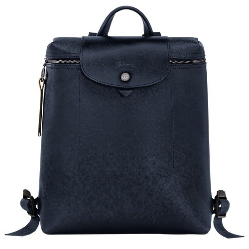 Navy Longchamp Le Pliage City M Backpack | SN-LCMP48100