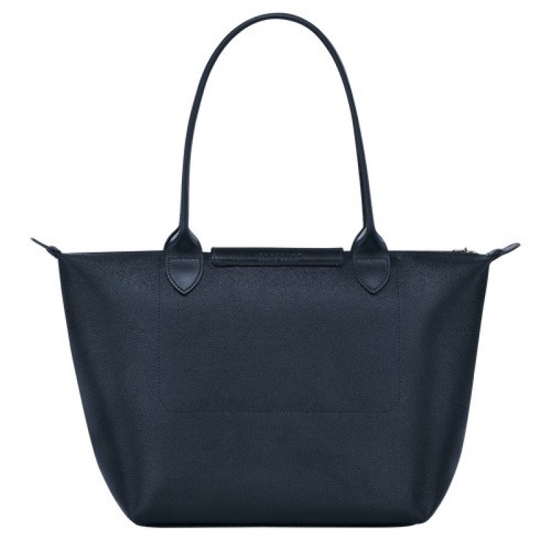 Navy Longchamp Le Pliage City M Tote Bag | SN-LCMP47950