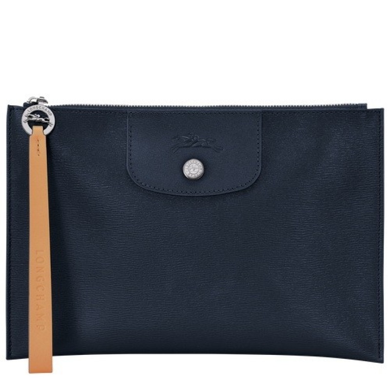 Navy Longchamp Le Pliage City Pouch | SN-LCMP48382