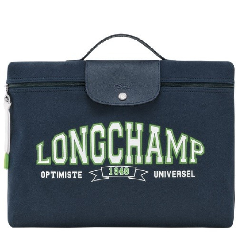 Navy Longchamp Le Pliage Collection Briefcase | SN-LCMP48197