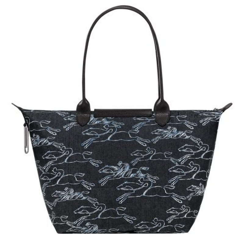 Navy Longchamp Le Pliage Collection L Tote Bag | SN-LCMP48075