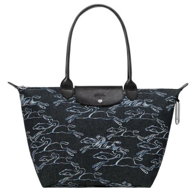 Navy Longchamp Le Pliage Collection L Tote Bag | SN-LCMP48075