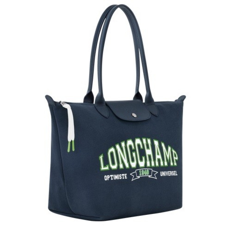 Navy Longchamp Le Pliage Collection L Tote Bag | SN-LCMP48077