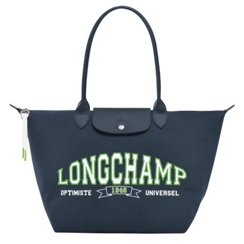 Navy Longchamp Le Pliage Collection L Tote Bag | SN-LCMP48077