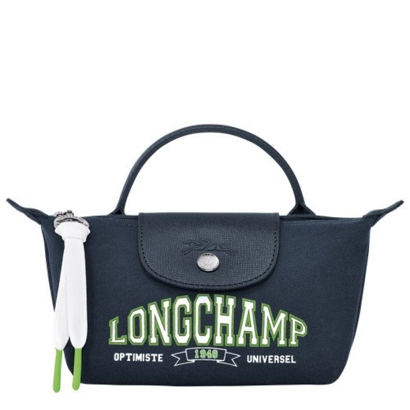 Navy Longchamp Le Pliage Collection Pouch | SN-LCMP48422