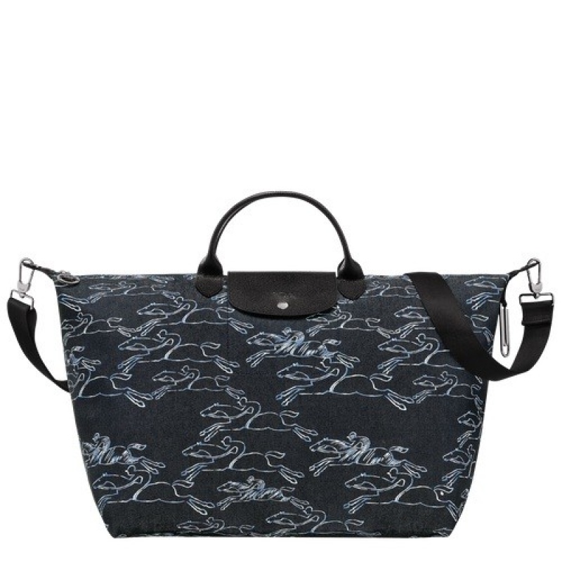 Navy Longchamp Le Pliage Collection Travel Bag | SN-LCMP48546