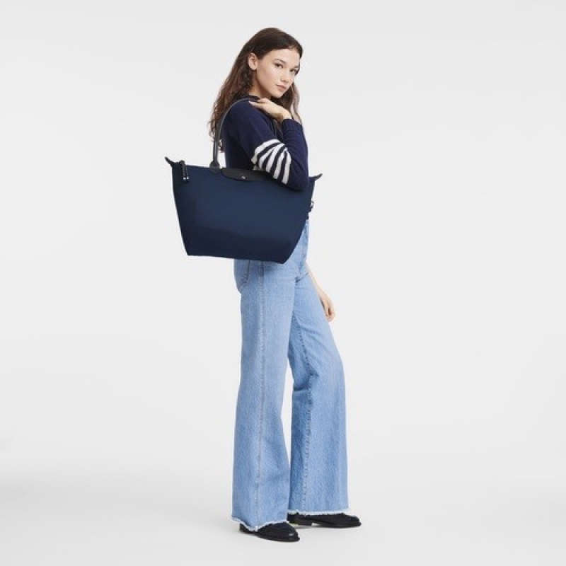 Navy Longchamp Le Pliage Energy L Tote Bag | SN-LCMP48032