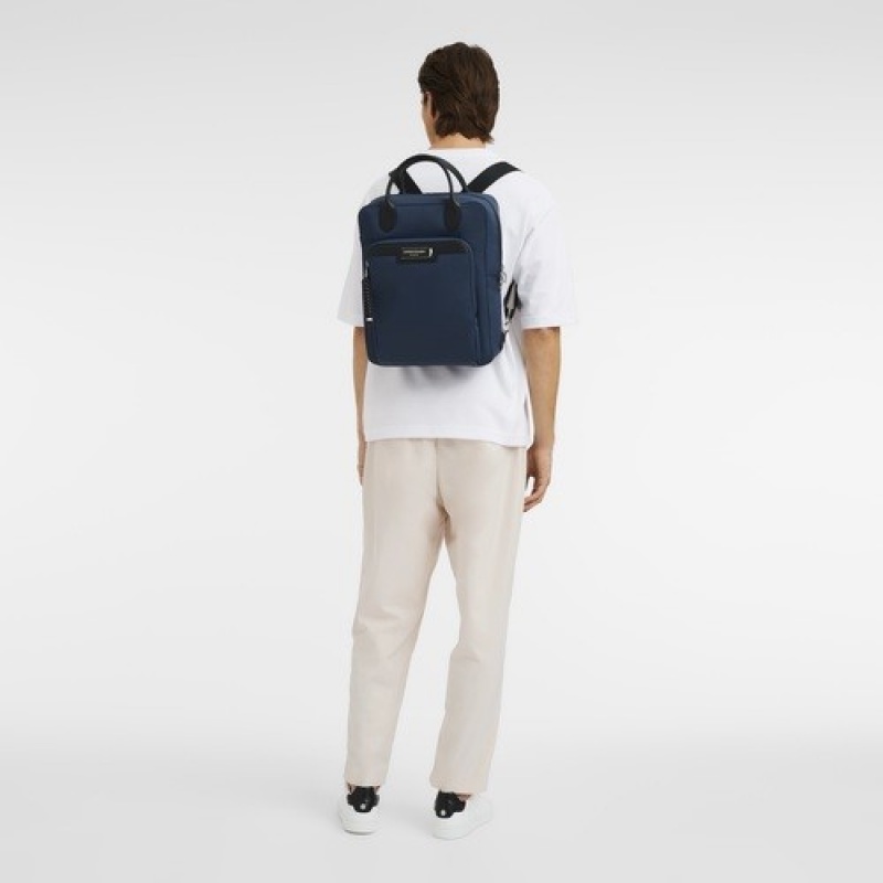 Navy Longchamp Le Pliage Energy M Backpack | SN-LCMP49125