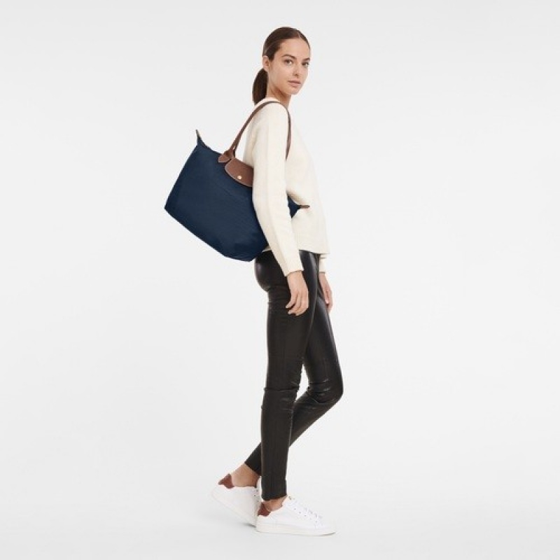 Navy Longchamp Le Pliage Original L Tote Bag | SN-LCMP47982