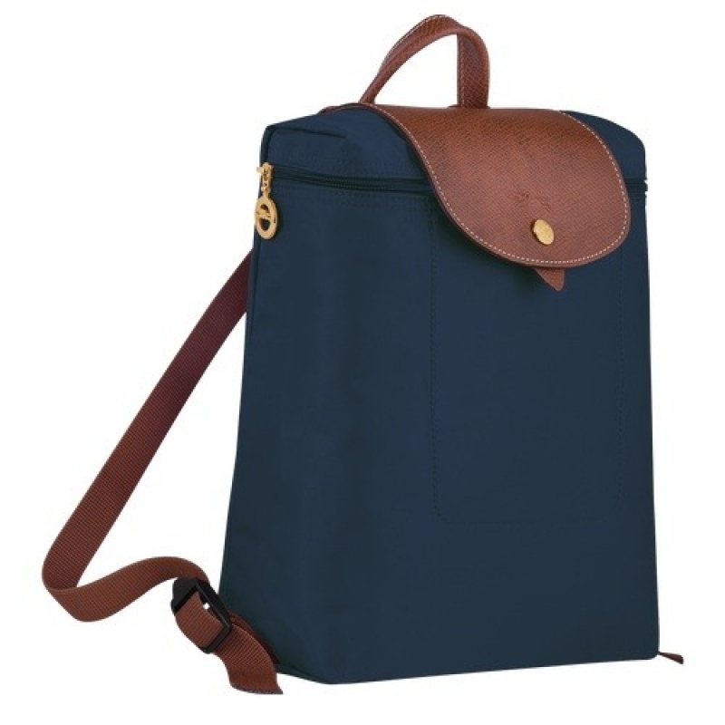 Navy Longchamp Le Pliage Original M Backpack | SN-LCMP49142