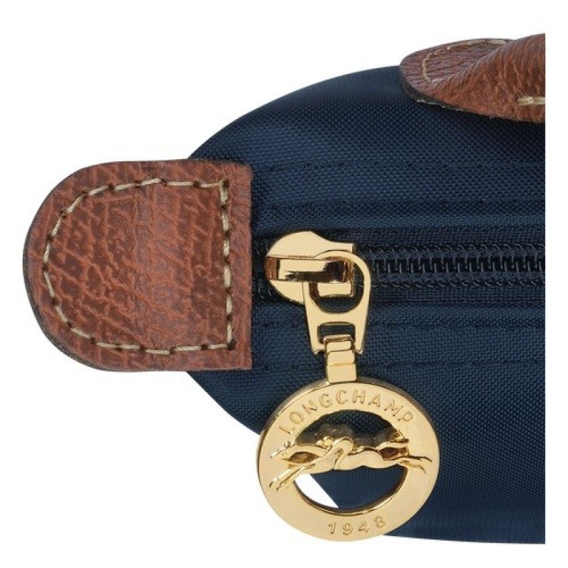 Navy Longchamp Le Pliage Original Pouch With Handle | SN-LCMP48403