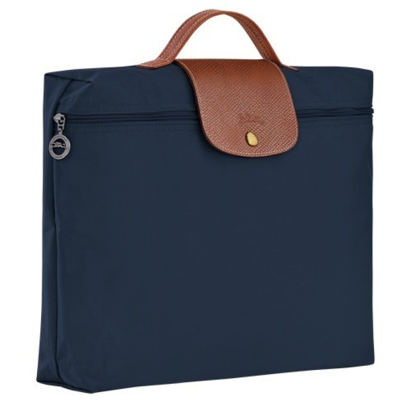 Navy Longchamp Le Pliage Original S Briefcase | SN-LCMP49015