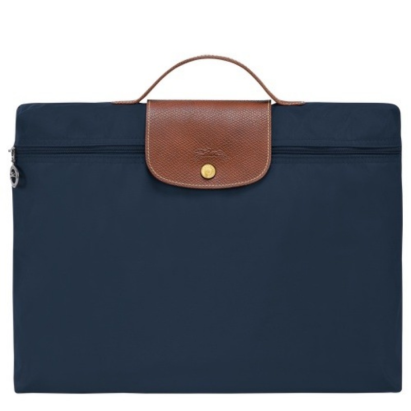 Navy Longchamp Le Pliage Original S Briefcase | SN-LCMP49015