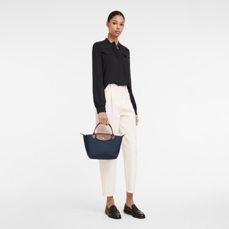 Navy Longchamp Le Pliage Original S Handbag | SN-LCMP47735