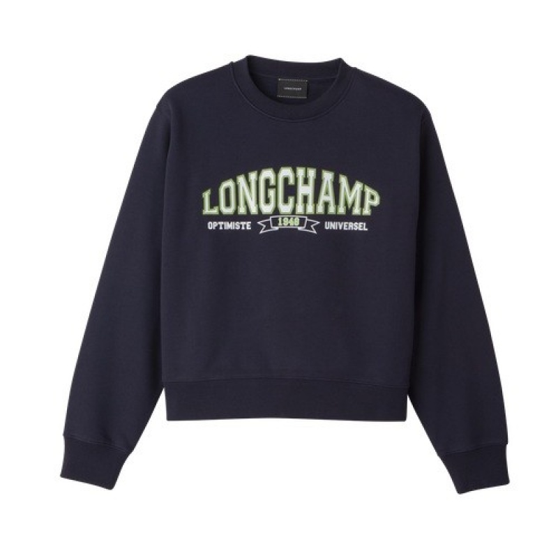 Navy Longchamp Sweatshirt | SN-LCMP48727