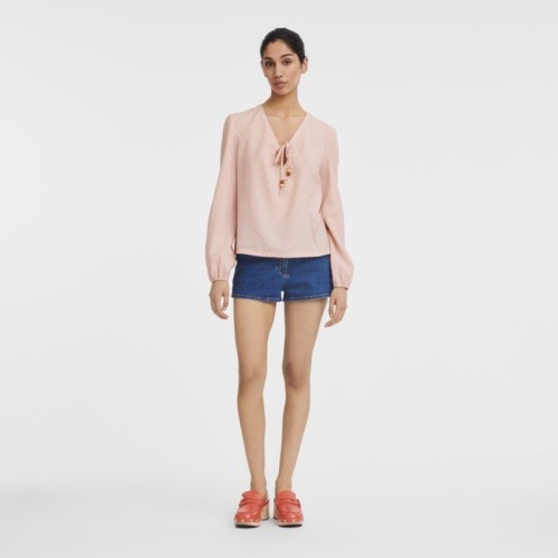 Nude Longchamp Blouse | SN-LCMP48740