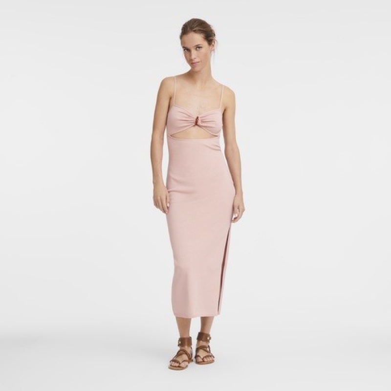 Nude Longchamp Midi Dress | SN-LCMP48665