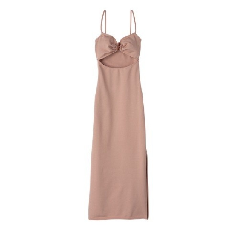 Nude Longchamp Midi Dress | SN-LCMP48665