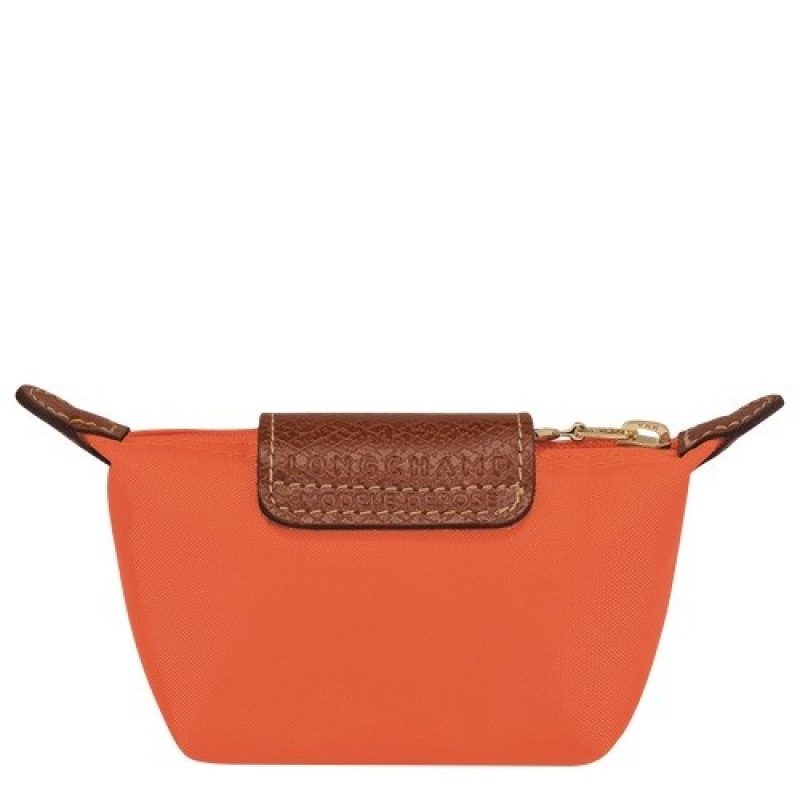 Orange Longchamp Le Pliage Original Coin Purse | SN-LCMP48373