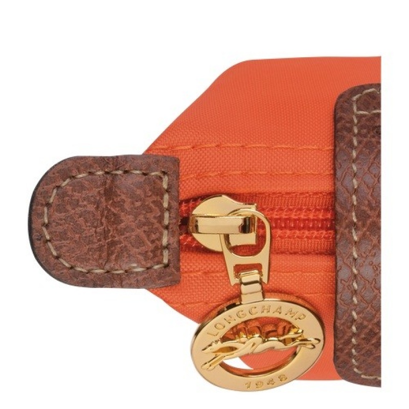 Orange Longchamp Le Pliage Original Coin Purse | SN-LCMP48373