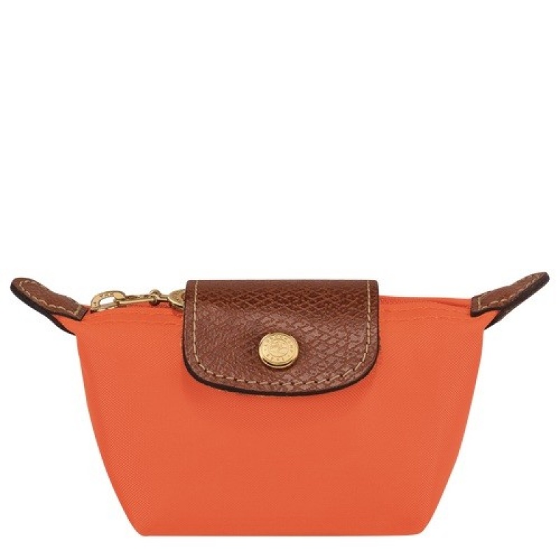 Orange Longchamp Le Pliage Original Coin Purse | SN-LCMP48373